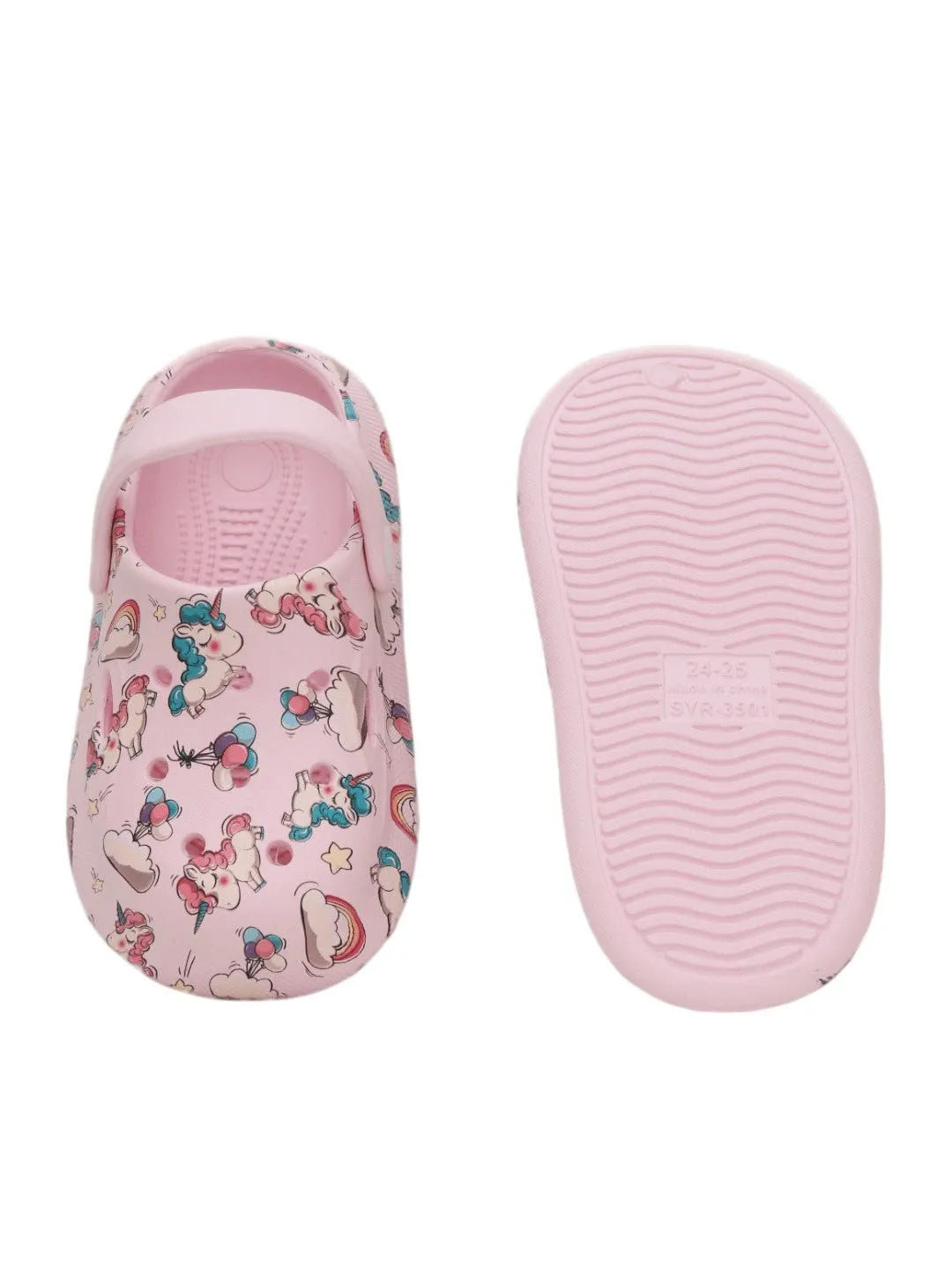 Unicorn Printed Clogs For Girls
