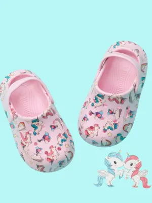 Unicorn Printed Clogs For Girls