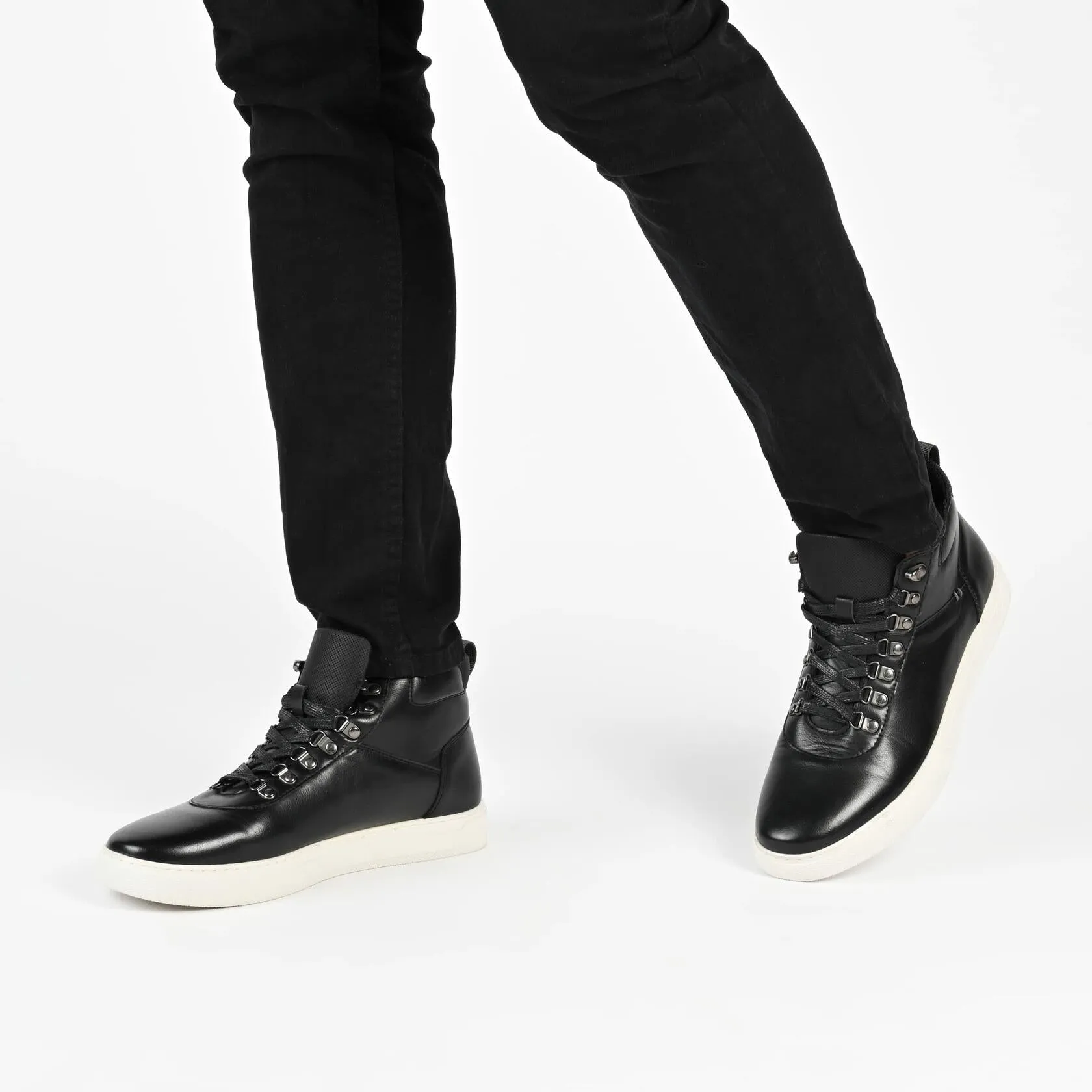 Vance Co. Men's Ortiz Tru Comfort Foam Lace-up High-top Sneaker - Black, Size: