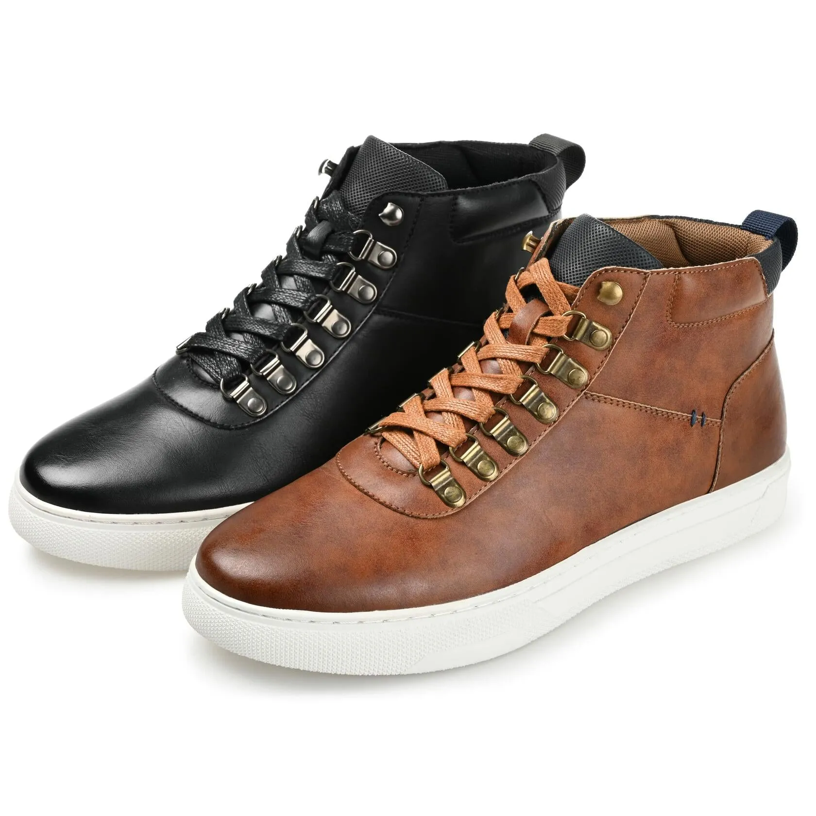 Vance Co. Men's Ortiz Tru Comfort Foam Lace-up High-top Sneaker - Black, Size: