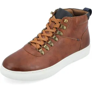 Vance Co. Men's Ortiz Tru Comfort Foam Lace-up High-top Sneaker - Brown, Size: