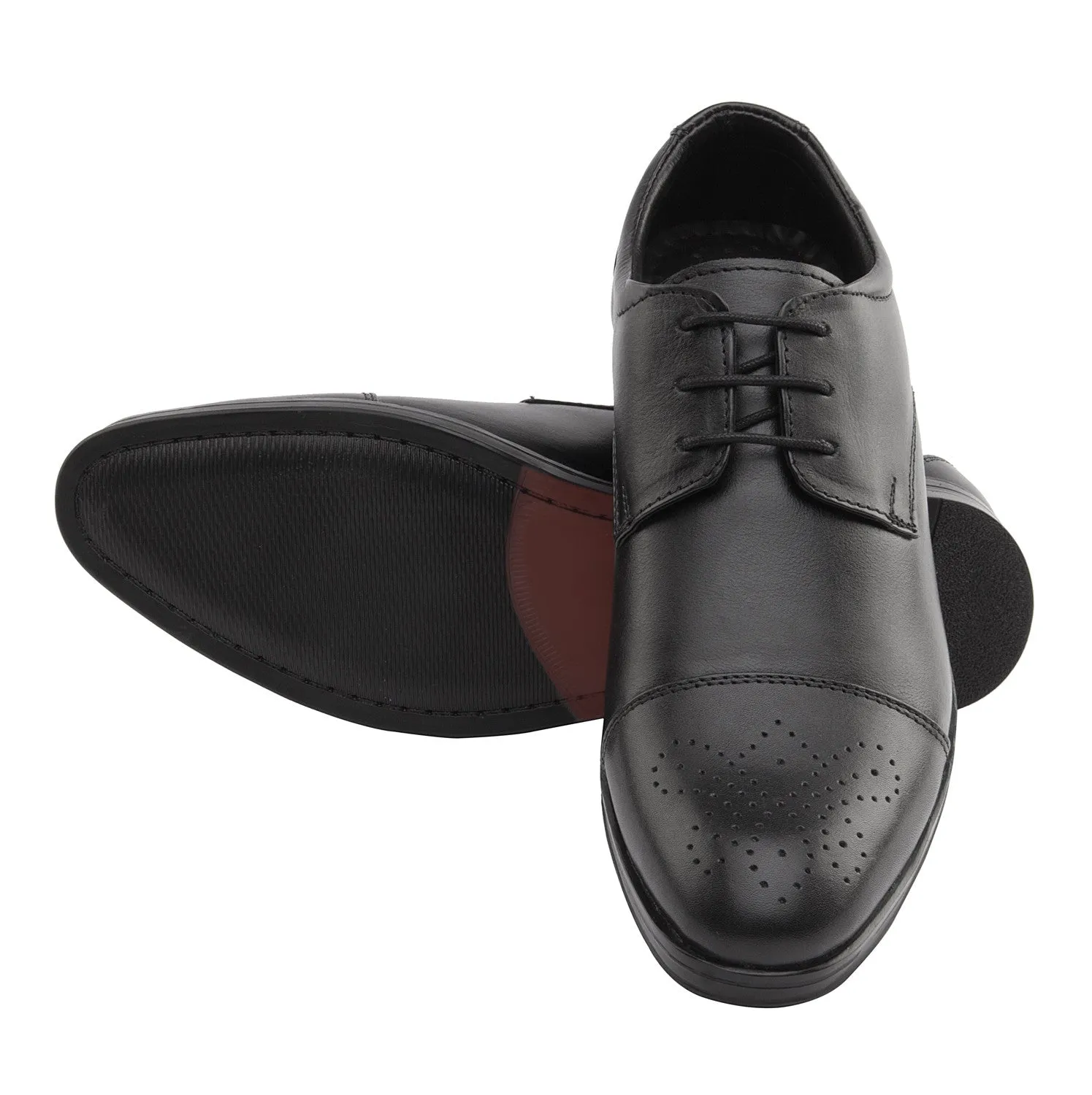 Vardhra Men 100% Genuine Leather - Double Monk Strap Shoes - Cherry