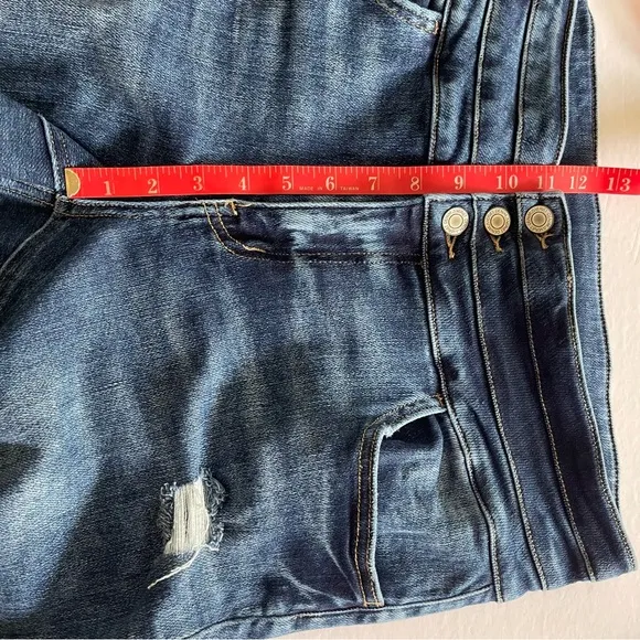 Vervet Me Started High Rise Triple Waistband Skinny Jeans Distressed Size 31