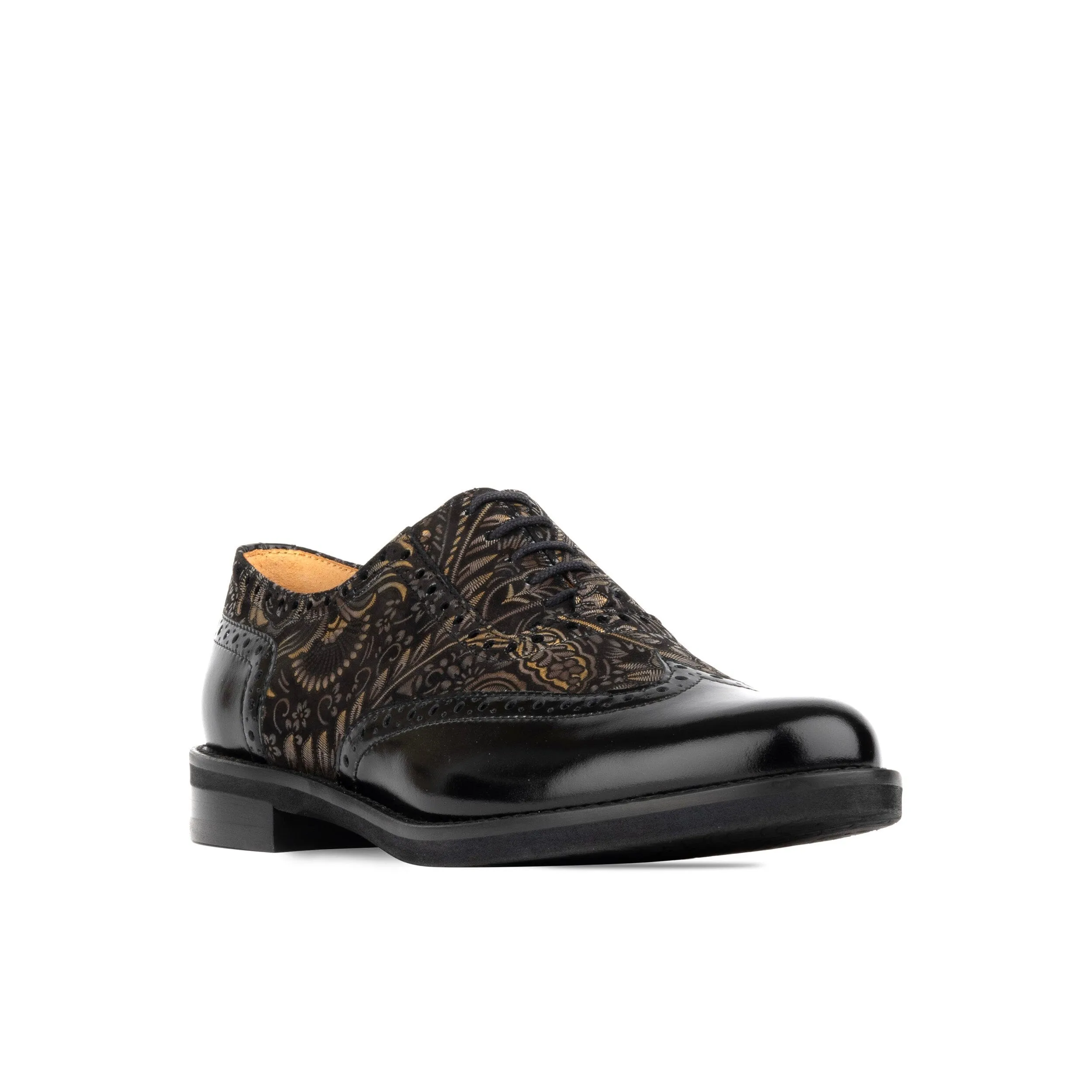 Vivienne - Black & Gold Feathers