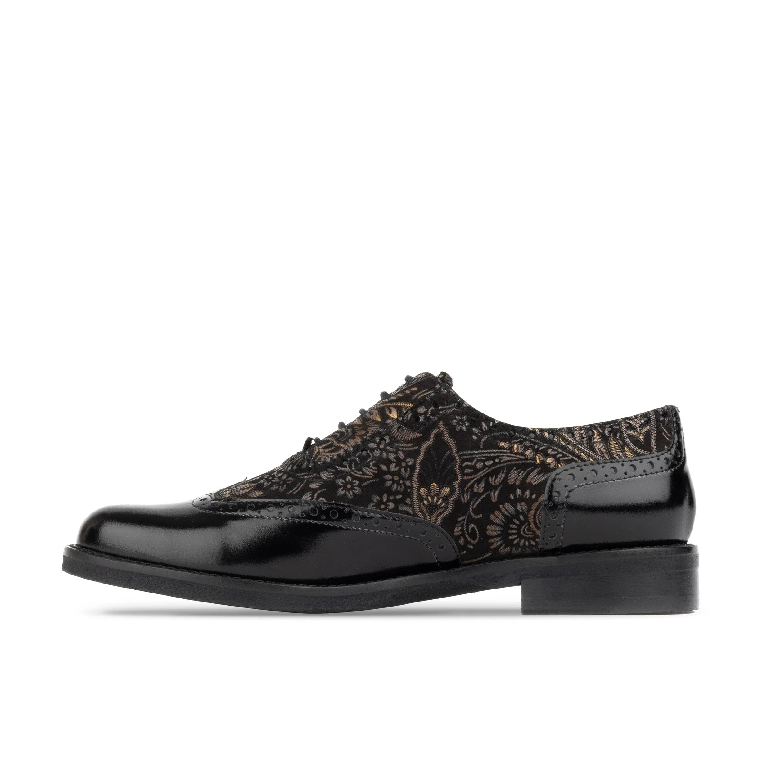Vivienne - Black & Gold Feathers