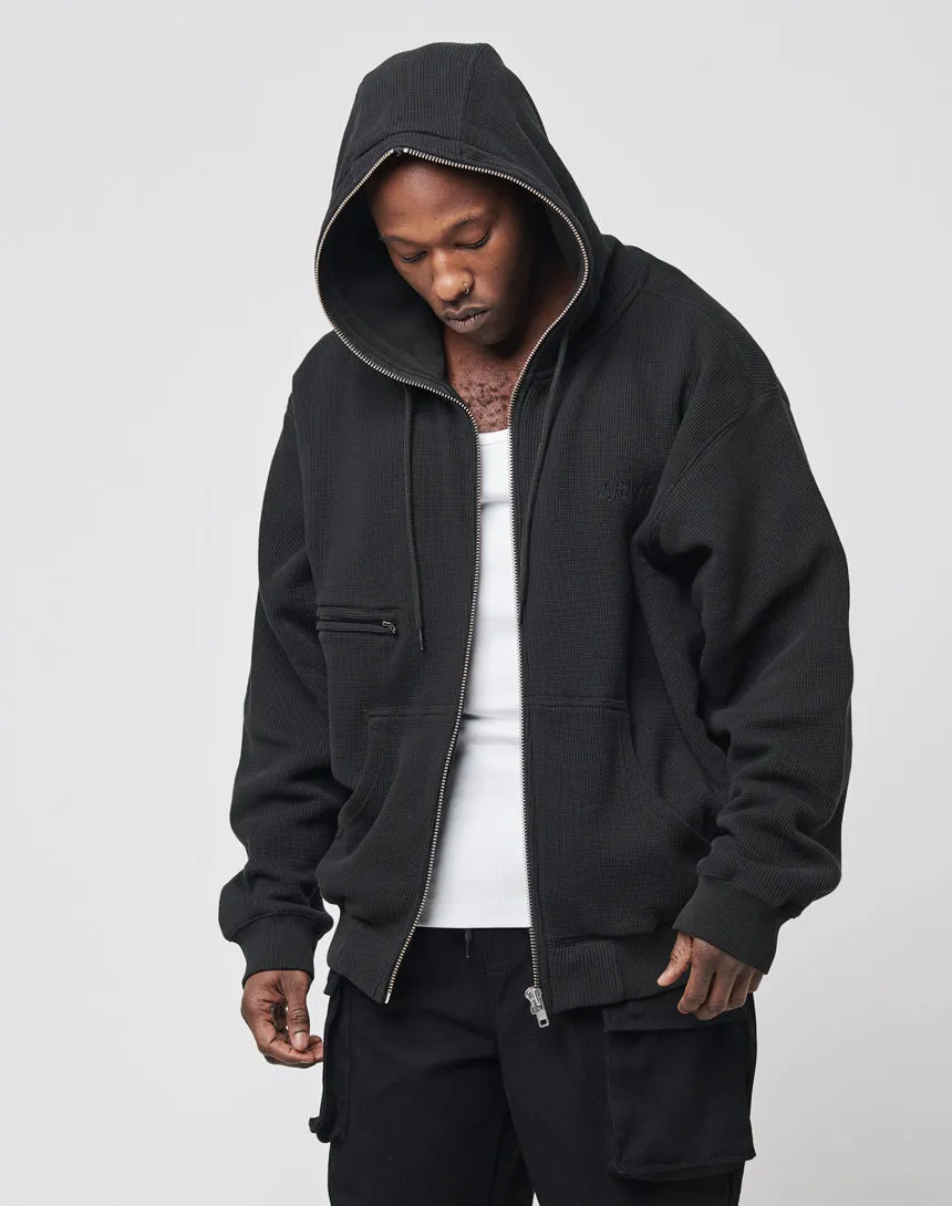 Waffle Hooded Zip