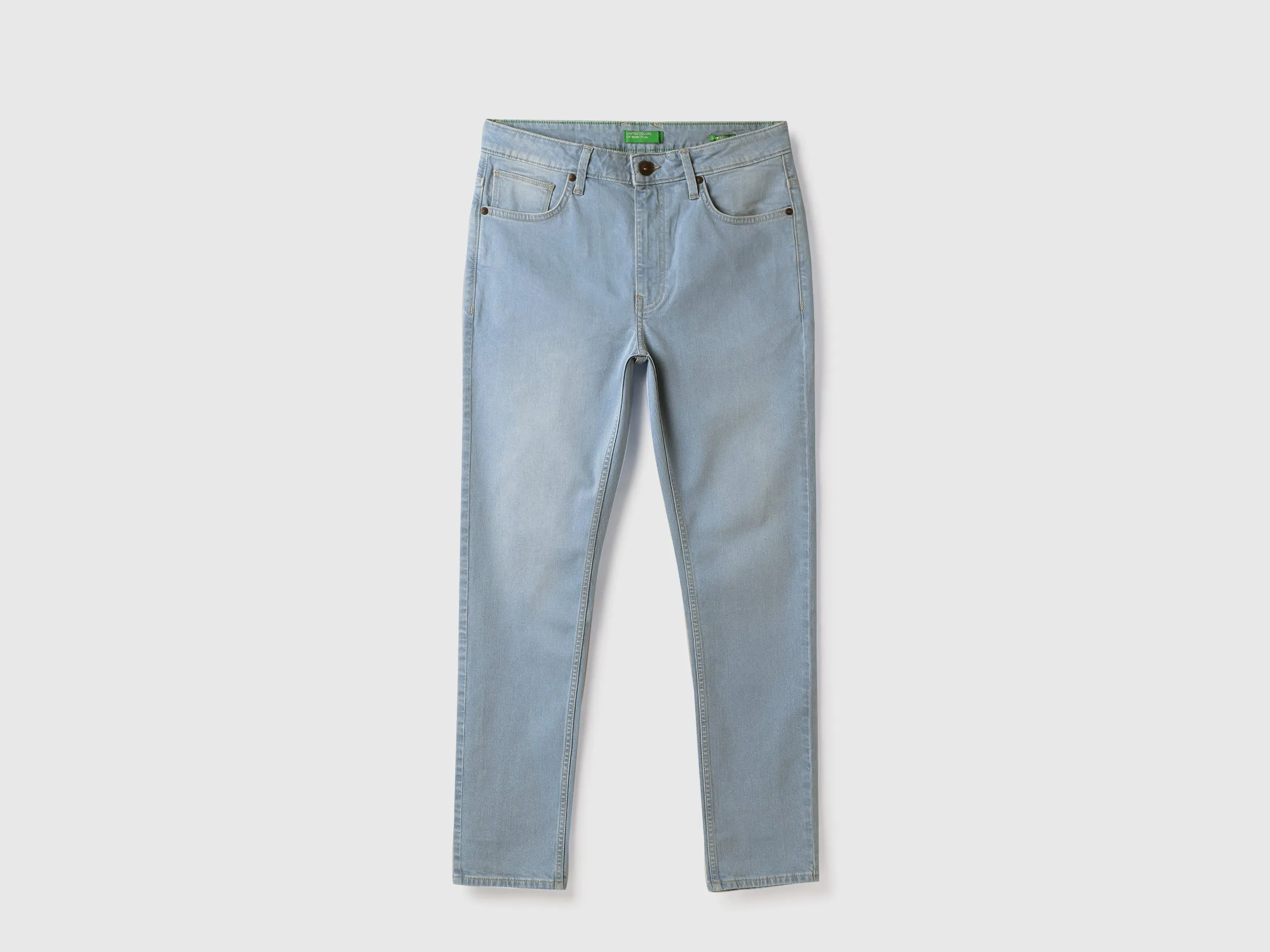 Washed Low Crotch Jeans
