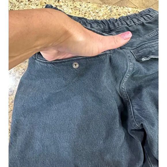 We the Free People Marx Slouchy Cargo Wide Leg Y2K Grunge Black Jeans Women’s 26