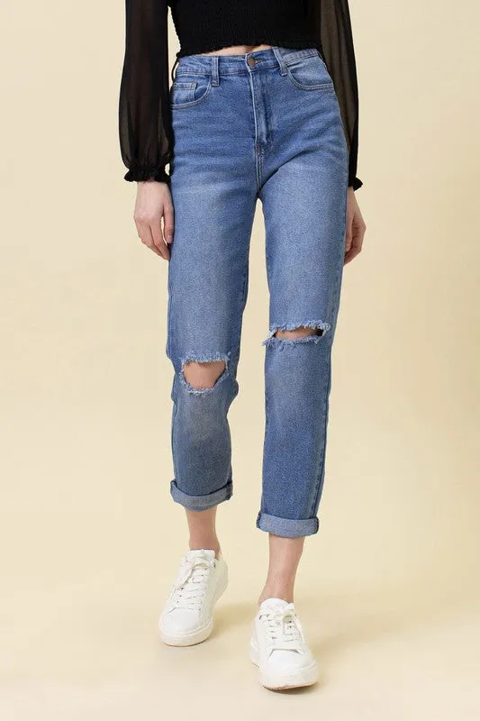 Where's Your Boyfriend High Waisted Boyfriend Jeans