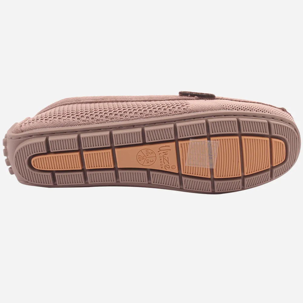 Women "ANEY" Faux Fur Suede Moccasins