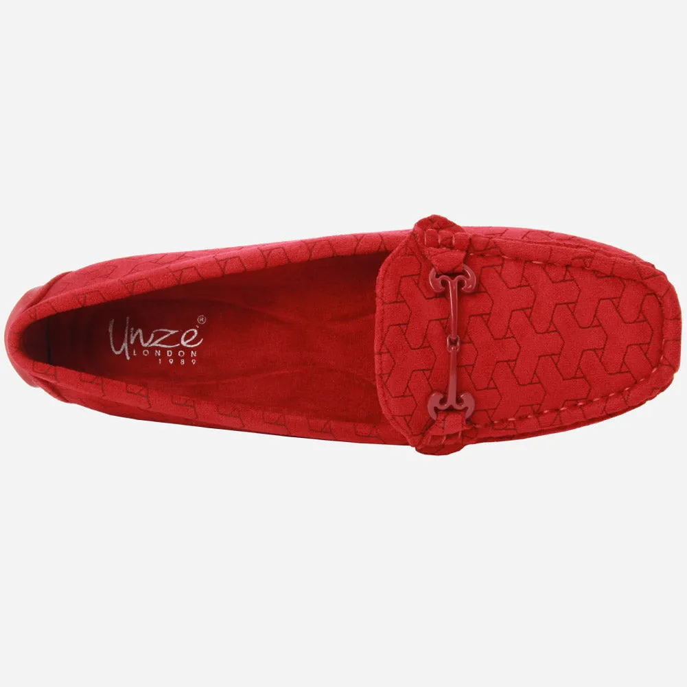 Women "TEMY" Faux Soft Suede Fur Lined Moccasins