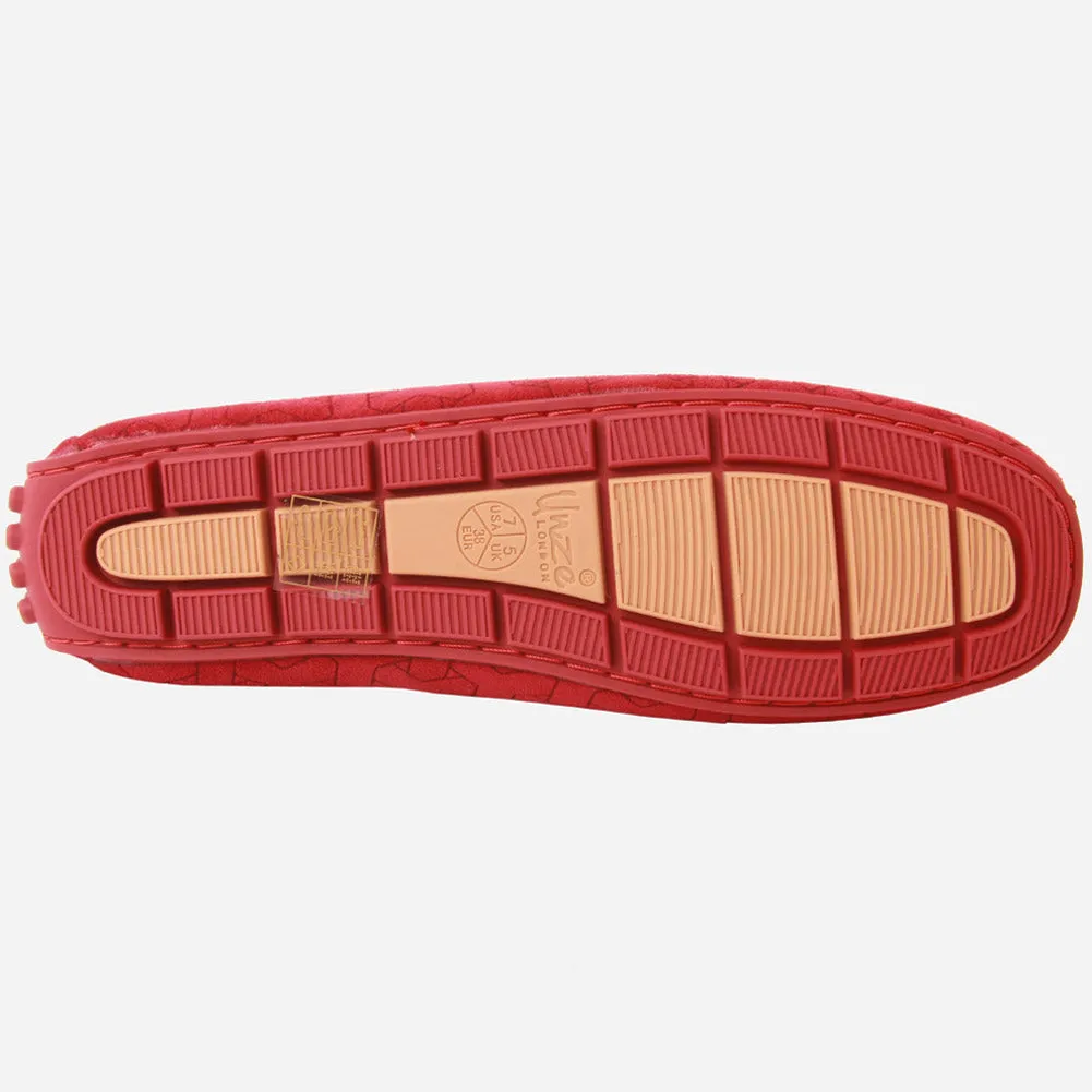 Women "TEMY" Faux Soft Suede Fur Lined Moccasins