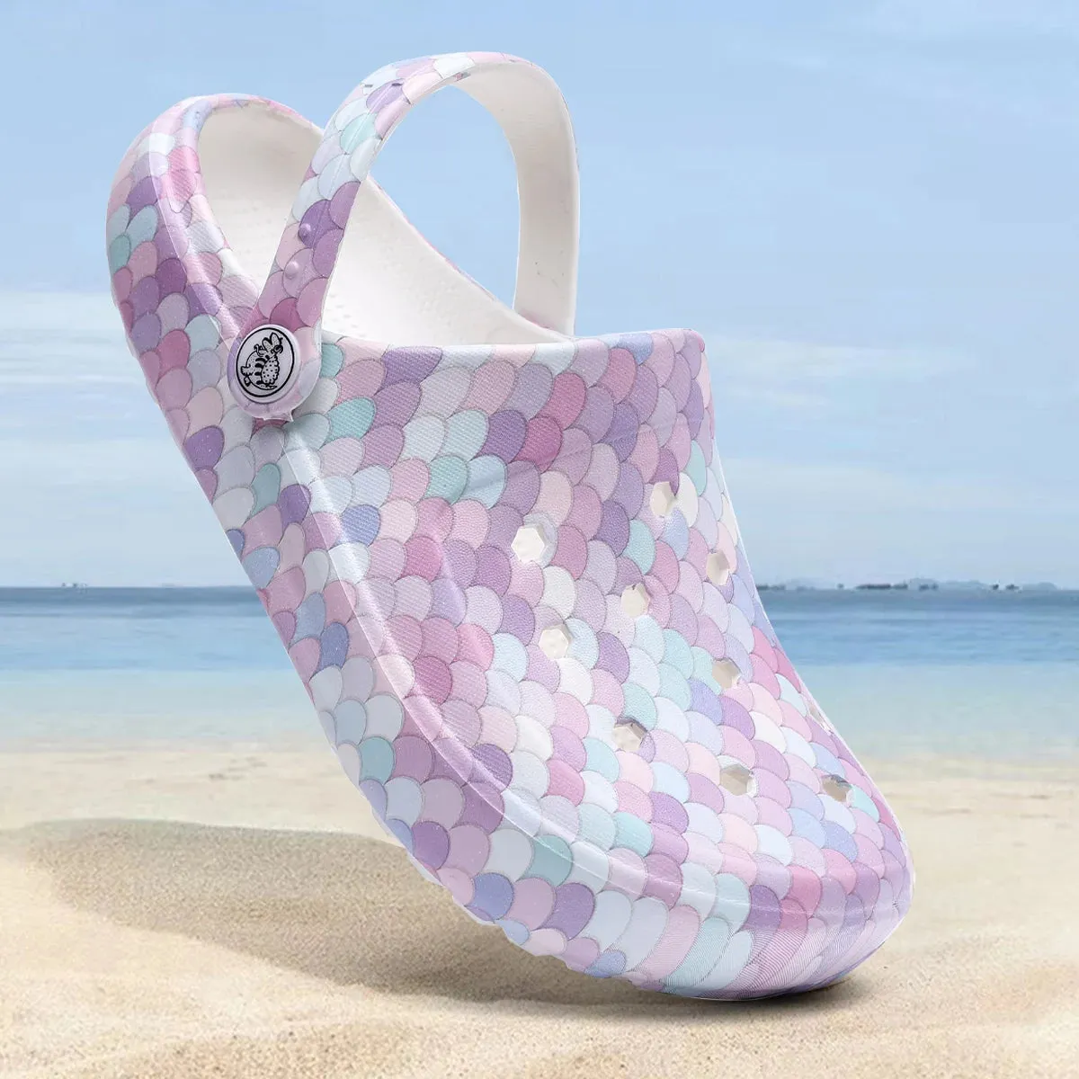 Women's Colorful Cartoon Garden Clog Shoes, Platform Soft Sole Two-way Wear Beach Mules, Pool & Garden Slides, Beach Sandals