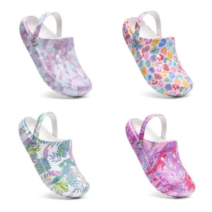 Women's Colorful Cartoon Garden Clog Shoes, Platform Soft Sole Two-way Wear Beach Mules, Pool & Garden Slides, Beach Sandals