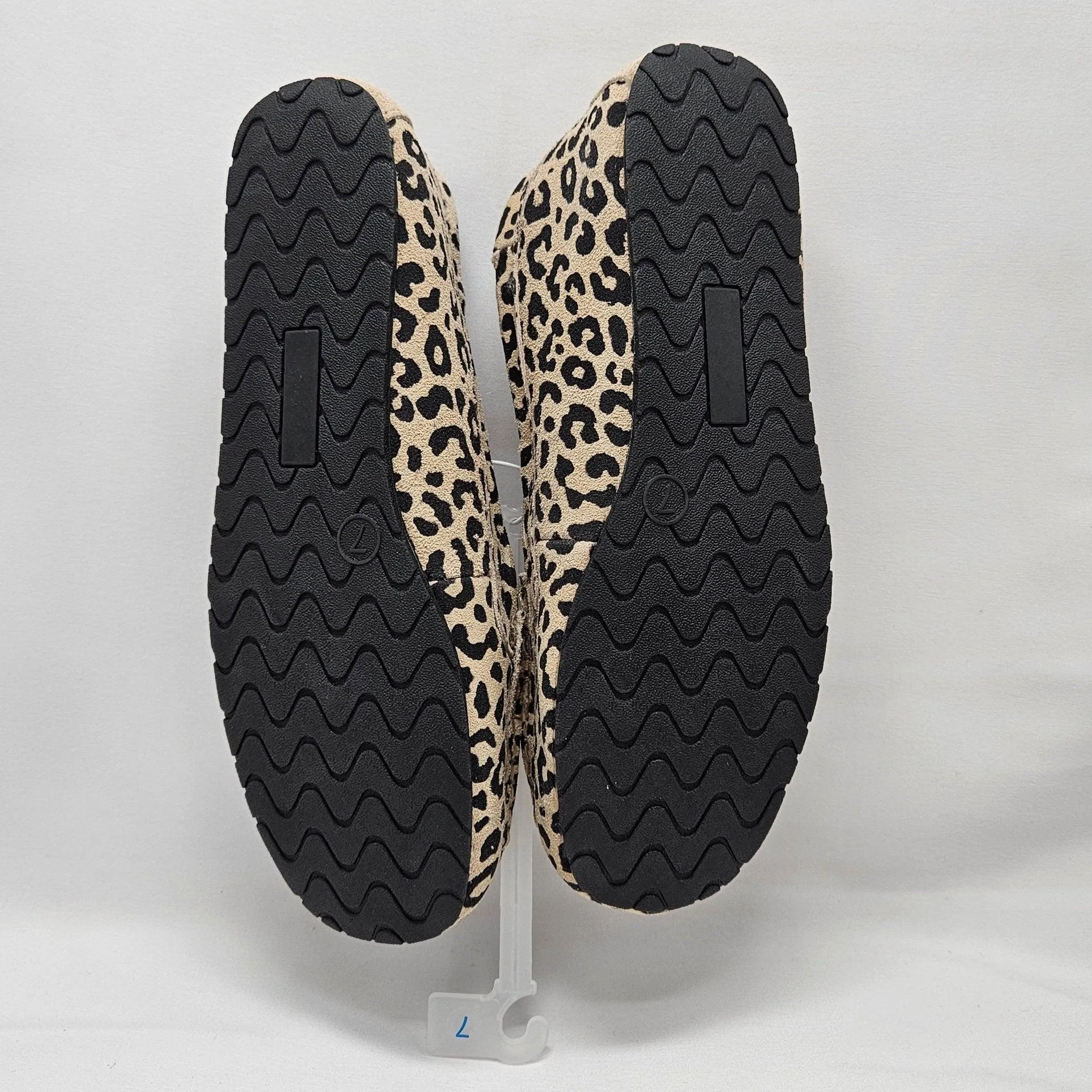 Women's Leopard Print Suede Moccasins with Faux Fur Lining