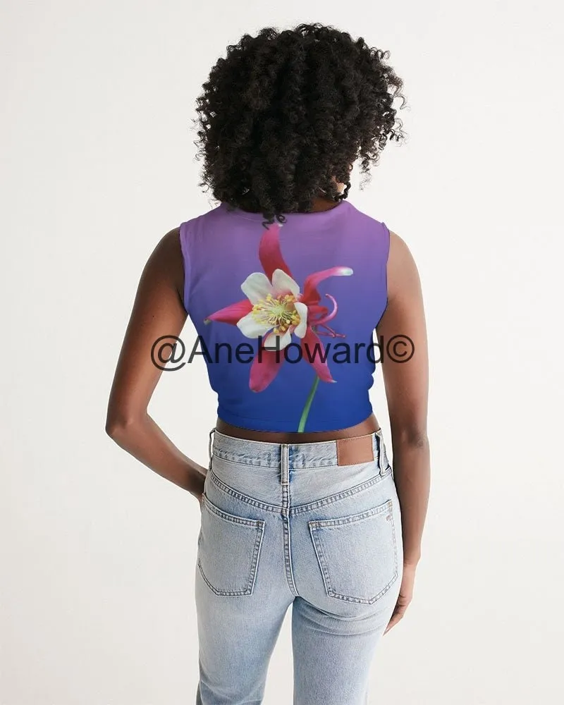 Women's Twist-Front Tank One Flower