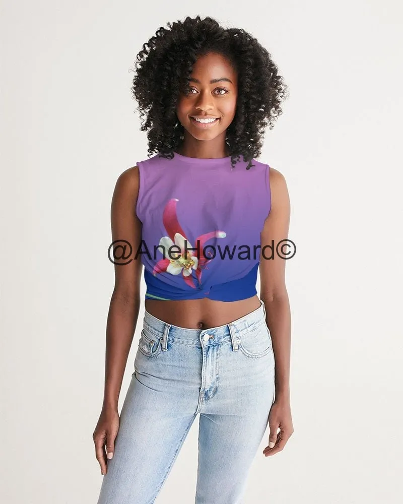 Women's Twist-Front Tank One Flower