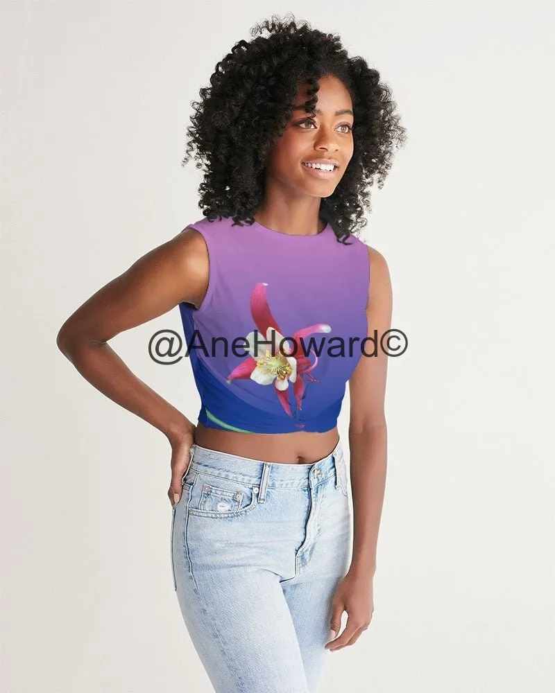 Women's Twist-Front Tank One Flower