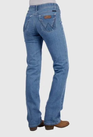 WRANGLER WOMENS CHARA JEAN - WILLOW 34L (FADED BLUE)