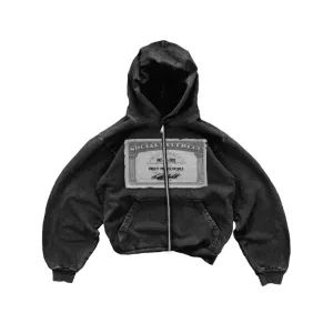 Y2K "Social Security" Street Zip up Hoodies
