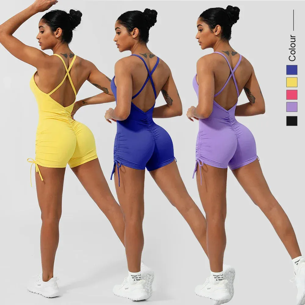 Yoga Jumpsuit Padded Set
