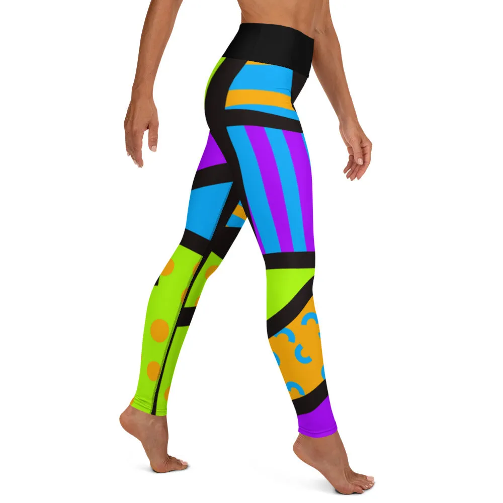 Yoga Leggings, Memphis Harajuku Popsicle