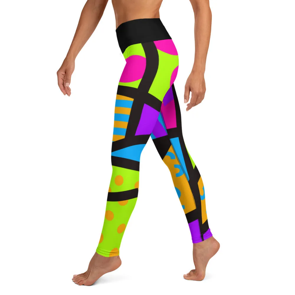 Yoga Leggings, Memphis Harajuku Popsicle
