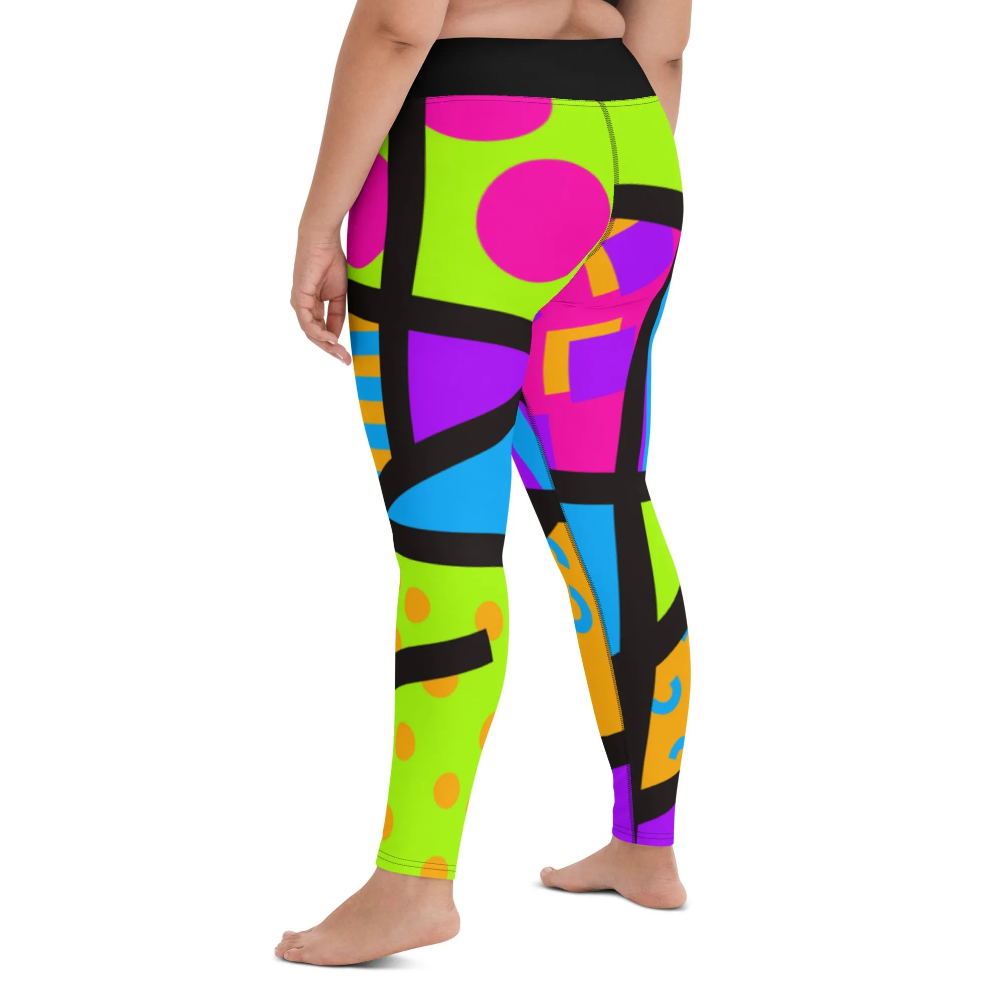 Yoga Leggings, Memphis Harajuku Popsicle