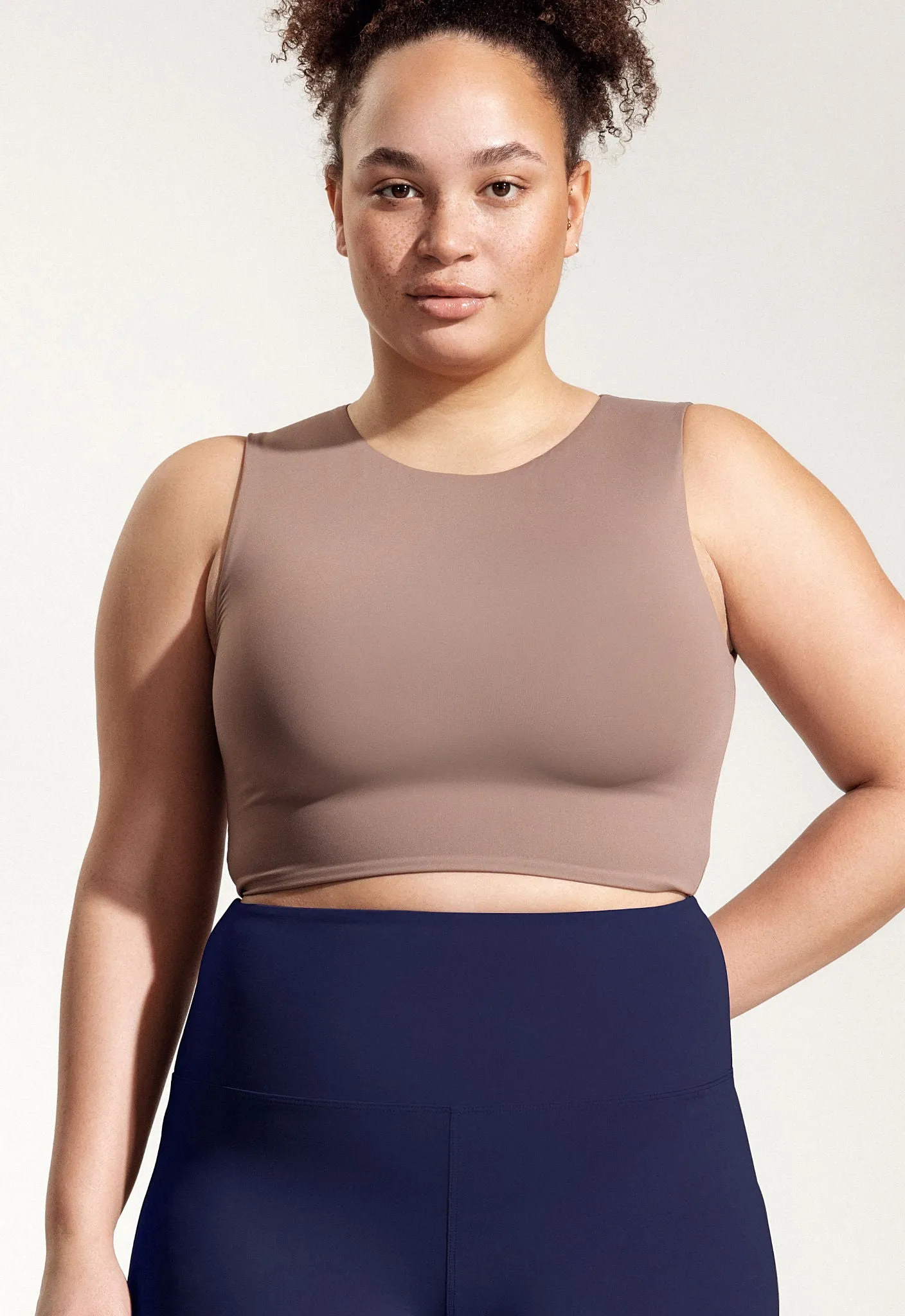 Yoga Oberteil „Amber“ in Beige Braun