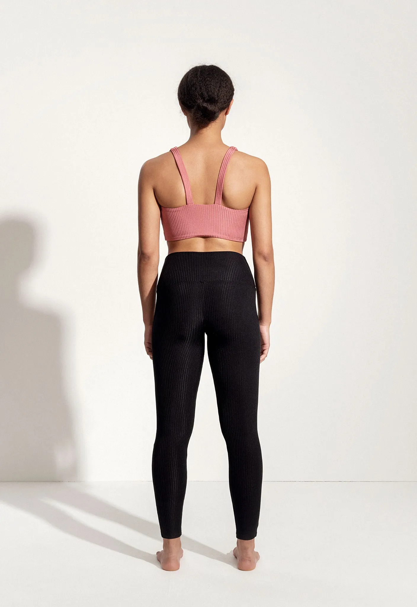 Yoga Oberteil „Mica“ in Rosa gerippt
