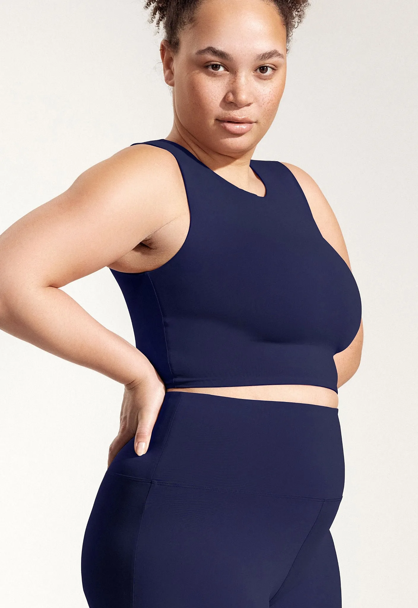 Yoga Top "Amber" in dark blue