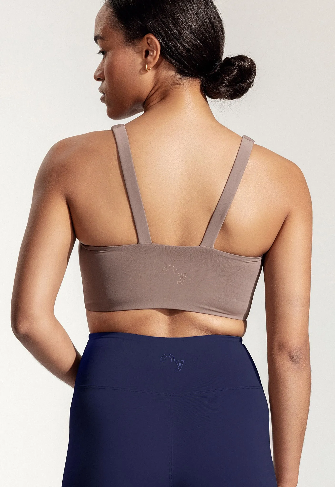 Yoga Top "Mica" in beige brown