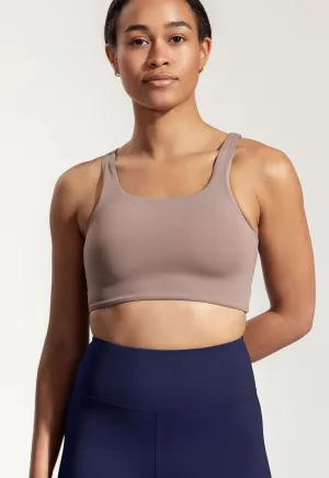 Yoga Top "Mica" in beige brown