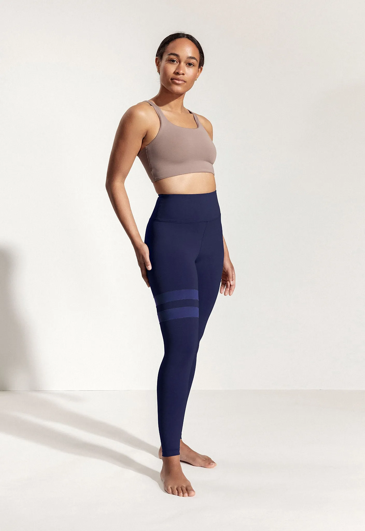 Yoga Top "Mica" in beige brown