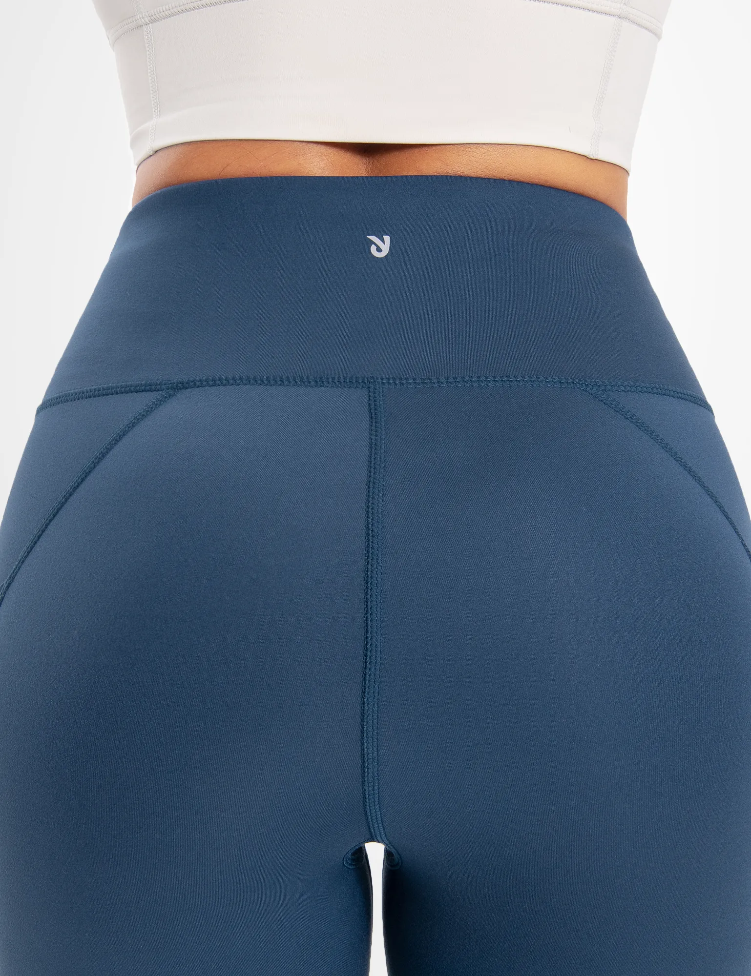 YR Leggings for Women, Yoga Pants with Deep Side Pockets, High Waisted, Majolica Blue